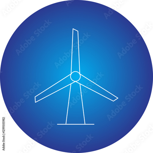 Windmills icon single vector illustration