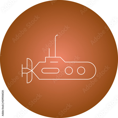 Submarine icon single vector illustration