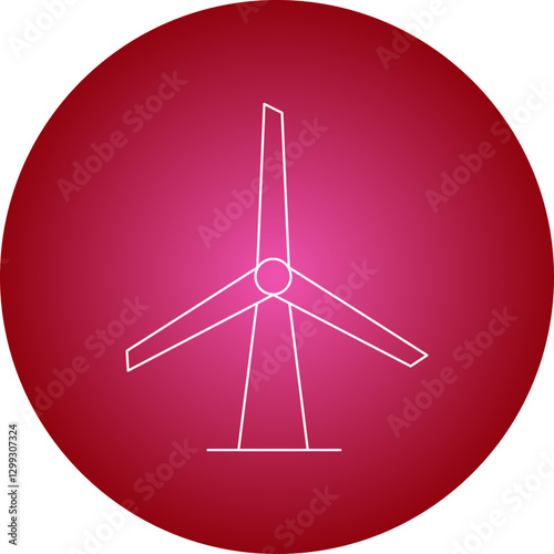 Windmills icon single vector illustration