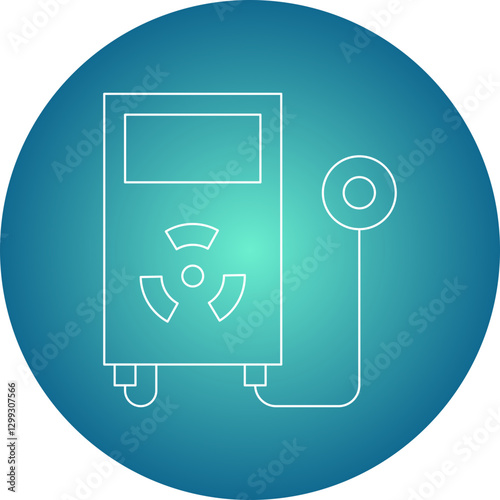 Radiation Detector icon single vector illustration