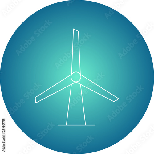 Windmills icon single vector illustration