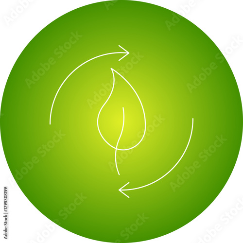 Renewable Energy icon single vector illustration