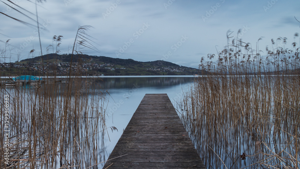 Obraz premium Moody Atmosphere at Lake Hallwil