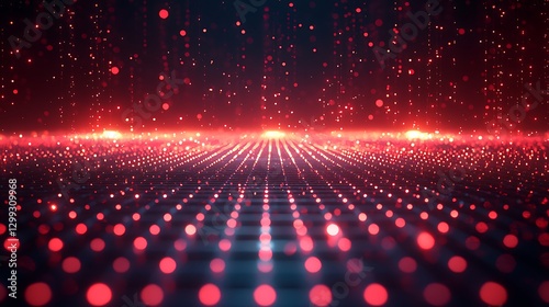 Glowing red digital wave background high resolution hd image