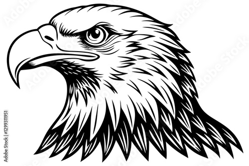 Majestic Bald Eagle Vector Art, Stunning Wildlife Design