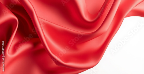 Stunning Red Satin Fabric Texture