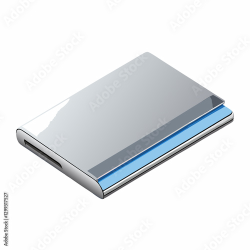 slim aluminum business card holder