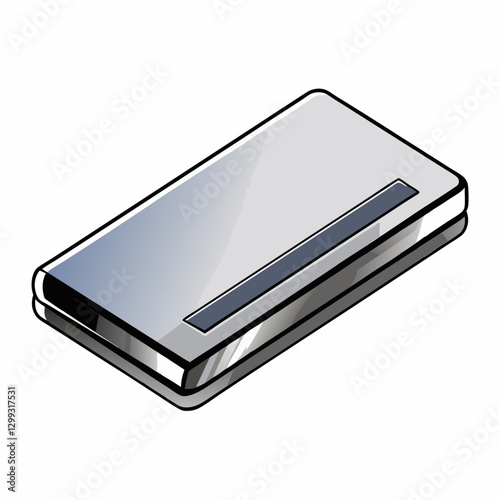 slim aluminum business card holder