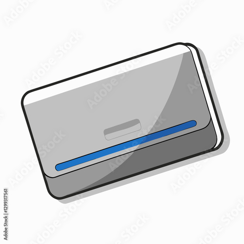 slim aluminum business card holder
