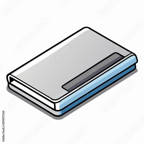 slim aluminum business card holder