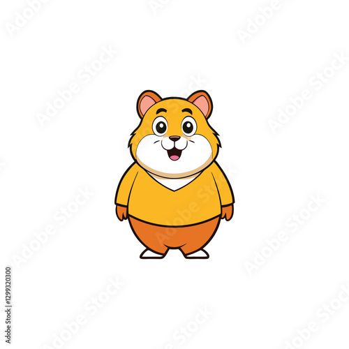 a chubby hamster mascot logo