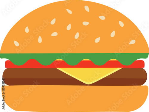 hamburger on a white background