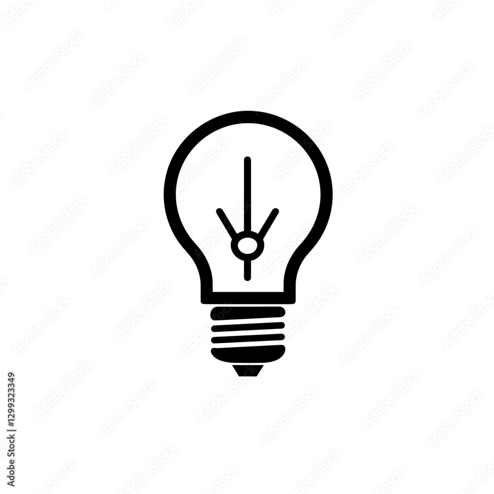 Light bulb icon symbolizing idea and innovation Light bulb icon symbolizing idea and innovation