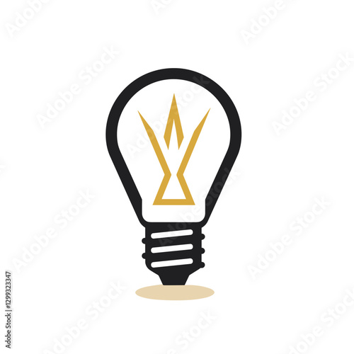 Modern light bulb icon symbolizing innovation and creativity