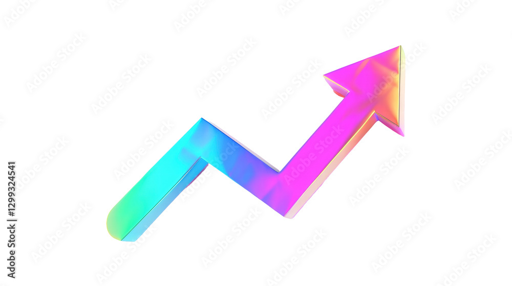 Colorful Arrow Symbol Representing Growth and Progress in Business and Financial Analytics on Transparent Background Colorful Arrow Symbol Representing Growth and Progress in Business and Financial Analytics on Transparent Background