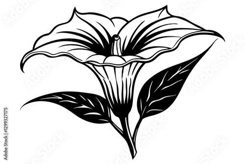 Beauty of Datura: Vector Illustration for Creative Use