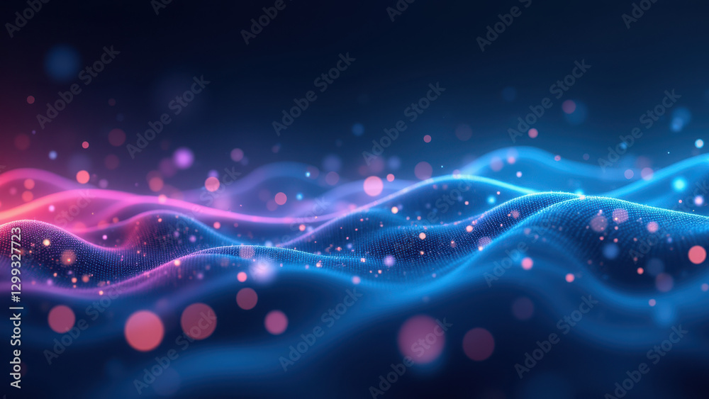 Obraz premium Futuristic digital illustration with abstract technology and programming concepts.