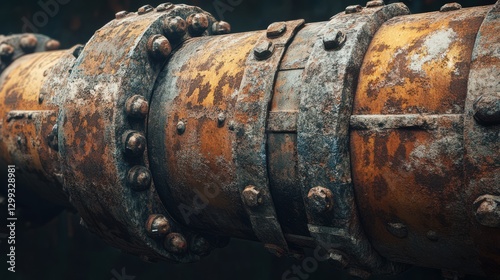 Wallpaper Mural Rusty Metal Pipe Industrial Close Up Torontodigital.ca