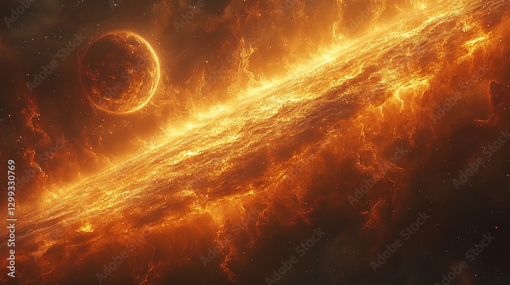 Obraz premium Brown dwarfs atmosphere crackling with intense auroras triggered by its strong magnetic field vibrant deep space scene