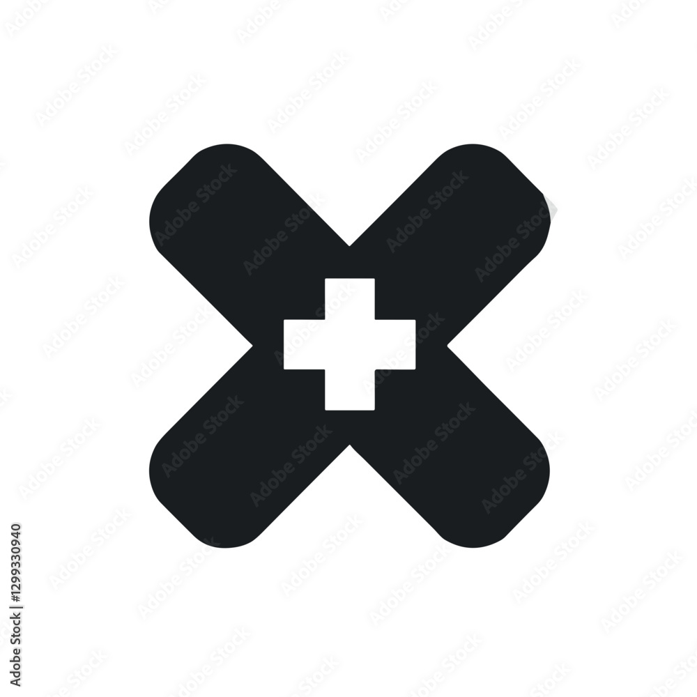 Obraz premium Medical Bandage Icon – First Aid and Healthcare Symbol