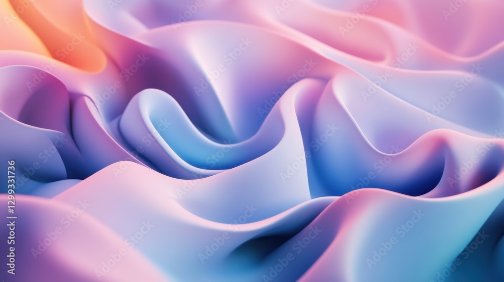 Obraz premium Colorful abstract wave pattern with smooth gradient textures