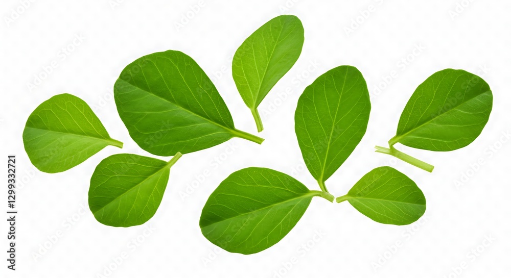 Fresh Green Leaves Isolated on White Background Studio Shot High Resolution Fresh Green Leaves Isolated on White Background Studio Shot High Resolution
