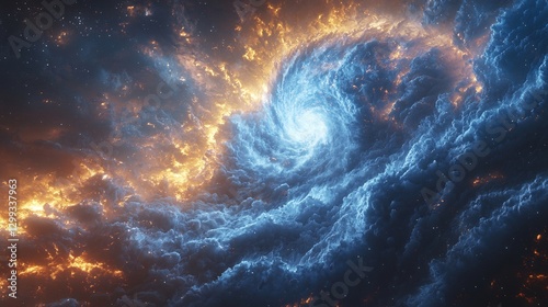 Close up view of a blue giants seething surface waves of nuclear fire rolling across its immense atmosphere