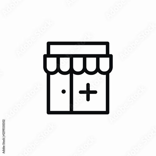 health store icon sign vector