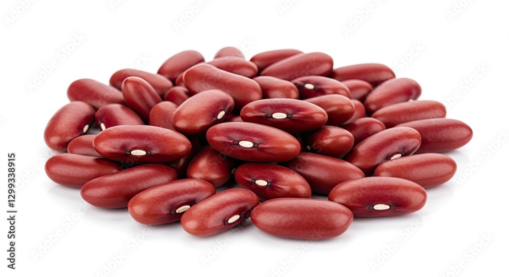 Pile of Red Kidney Beans on White Background for Food Preparation Pile of Red Kidney Beans on White Background for Food Preparation