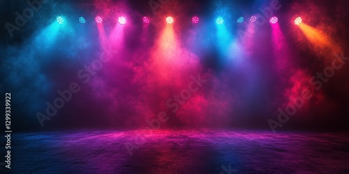 Wallpaper Mural Colorful stage lighting creates an energetic atmosphere for live performances in a entertainment venue Torontodigital.ca