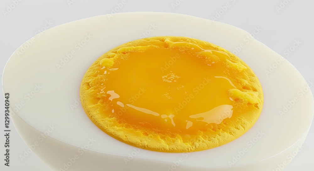 Boiled Egg Cut in Half Showing Yolk Perfect Breakfast Food Boiled Egg Cut in Half Showing Yolk Perfect Breakfast Food
