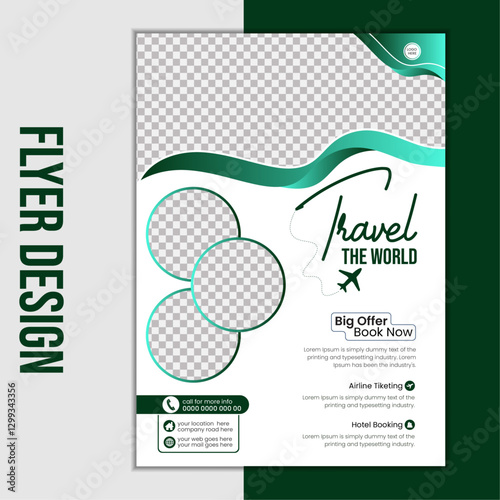 Travel Flyer Design,travel, flyer, design, tourism, vacation, trip, adventure, holiday, tour, destination, getaway, booking, journey, explore, tropical, beach