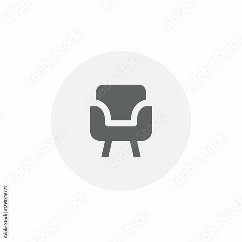 seat sofa icon sign vector