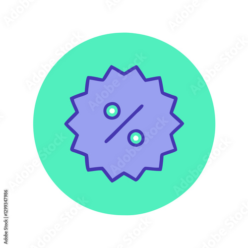 Purple virus icon with circular shape
