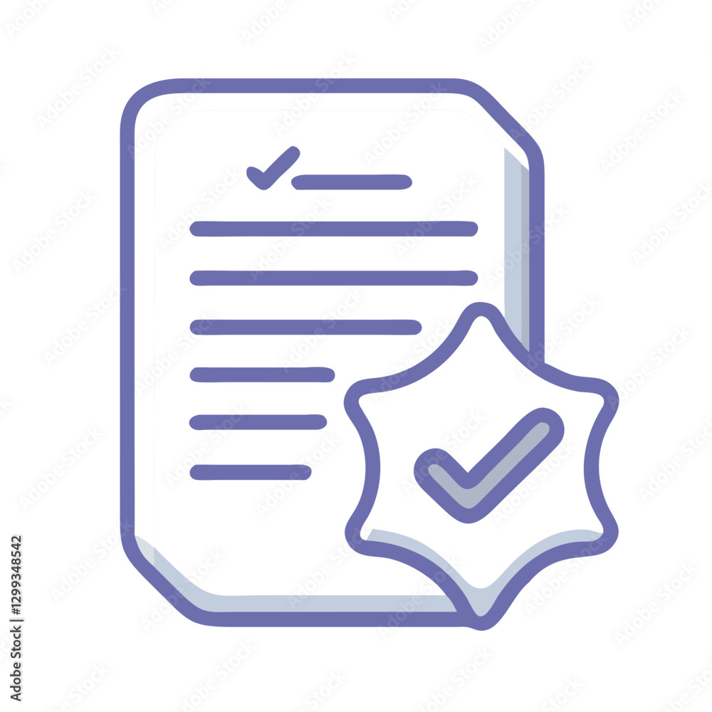 Document with blue ribbon certification checkmark Document with blue ribbon certification checkmark