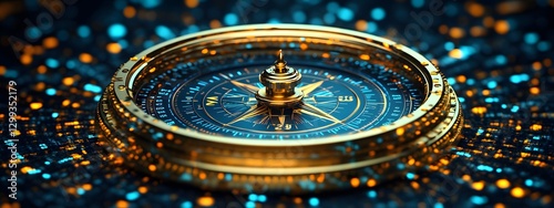 Wallpaper Mural Navigating Market Trends with Precision - Financial Compass Concept,
 Torontodigital.ca