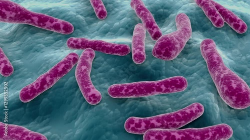 Biomedical animation of clostridium botulinum.