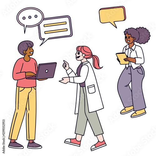Business Team Applauding – Trendy Flat Design Illustration of Coworkers Celebrating Cooperation