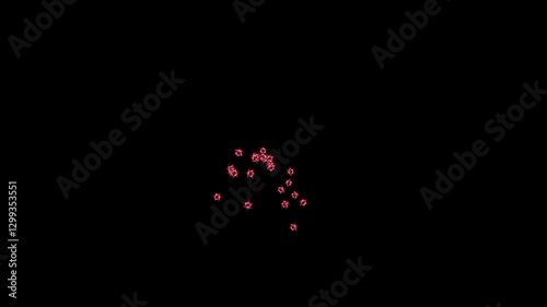 Biomedical animation showing virus replication.