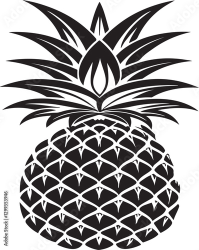 Pineapple vector. Pineapple silhouette vector icon. Pineapple icon,vector illustration,pineapple silhouette. 