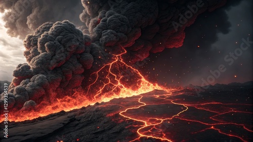 Volcanic Eruption Dark Clou...