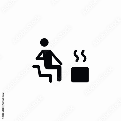 warm sauna icon sign vector