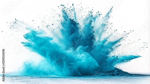 Teal Explosion Abstract Col...