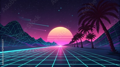 Retro Cyberpunk Sunset High...