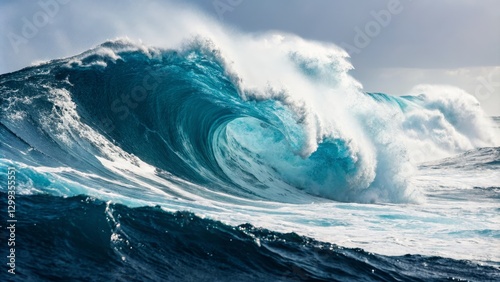 Ocean Wave Composition Teal...