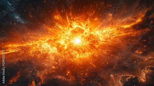 Wallpaper Mural Hypernova explosion an unparalleled cosmic detonation with immense energy reshaping an entire region of space Torontodigital.ca