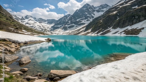 Alpine Lake Reflection Turq...