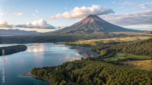 Aerial View Volcanic Landsc...