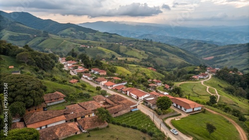 Aerial View of Hillside Vil...