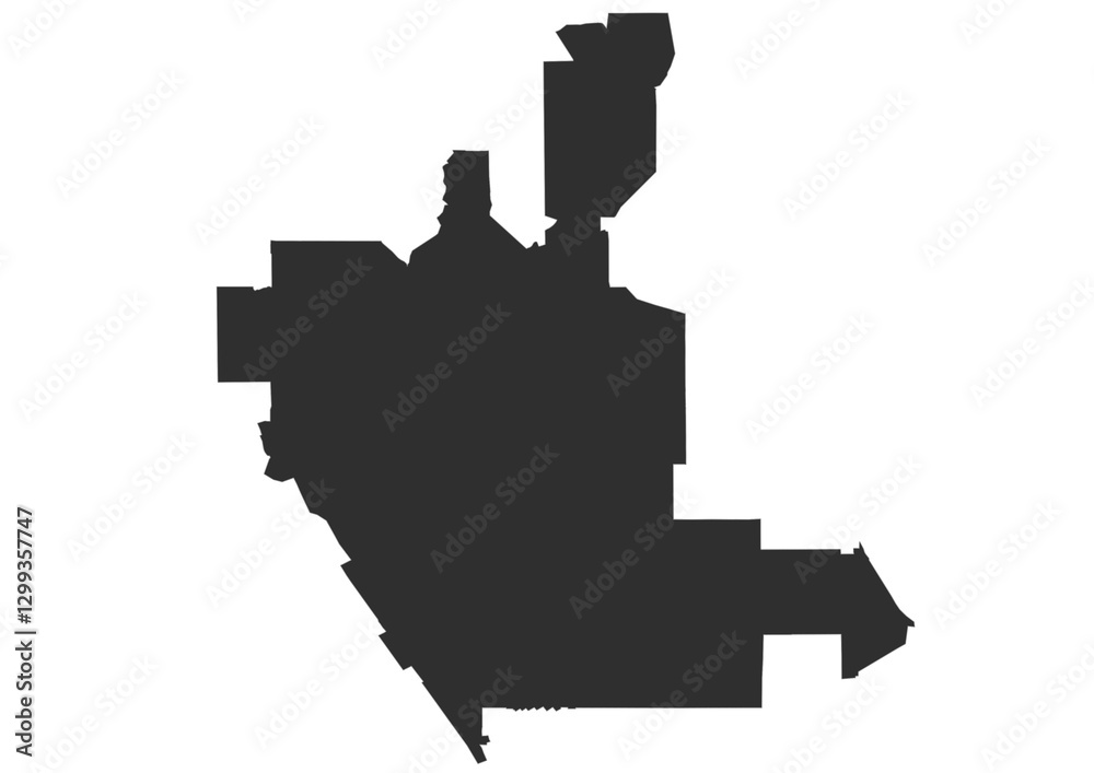 vector silhouette map of the baverly hill area vector silhouette map of the baverly hill area